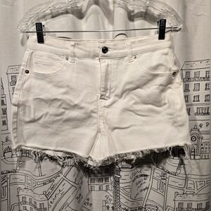 EUC Women's JuniorsWhite Love Revival Cut Off Jean Shorts Size 9